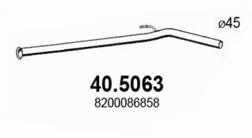 Tuyau d'échappement ASSO 40.5063