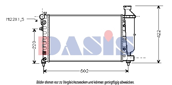 Radiateur, refroidissement du moteur AKS DASIS 060920N