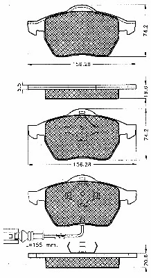 Kit de plaquettes de frein, frein à disque BSF 10542