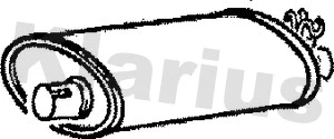 Silencieux central KLARIUS 210259