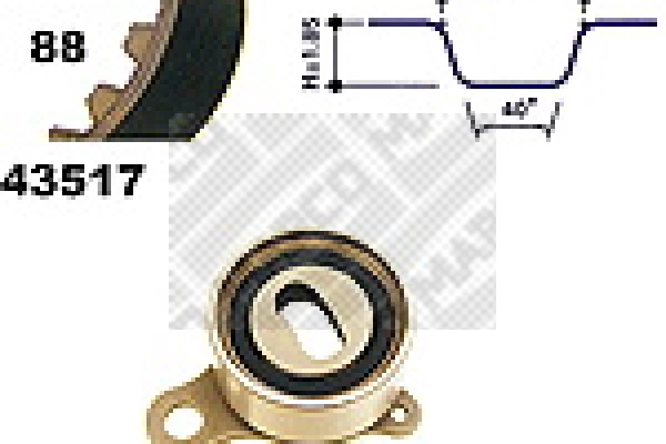 Kit de courroie crantée MAPCO 23517