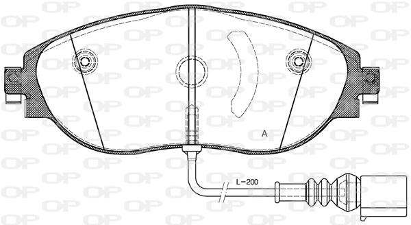 Kit de plaquettes de frein, frein à disque OPEN PARTS BPA1470.01