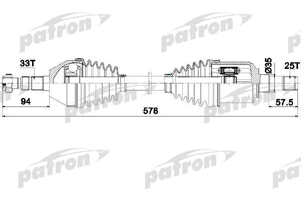 Arbre de transmission PATRON PDS0435