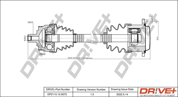 Arbre de transmission Dr!ve+ DP2110.10.0072