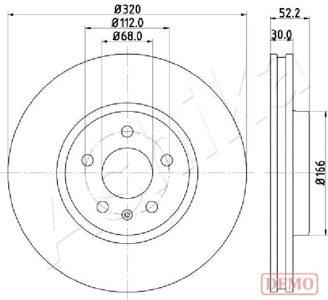 Disque de frein ASHIKA 60-00-0917C