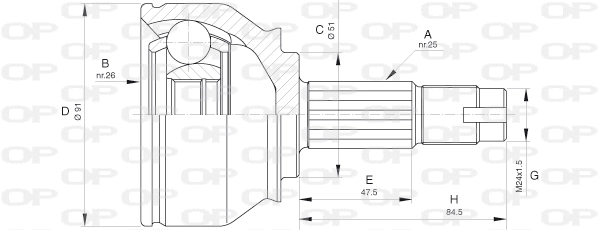 Jeu de joints, arbre de transmission OPEN PARTS CVJ5647.10