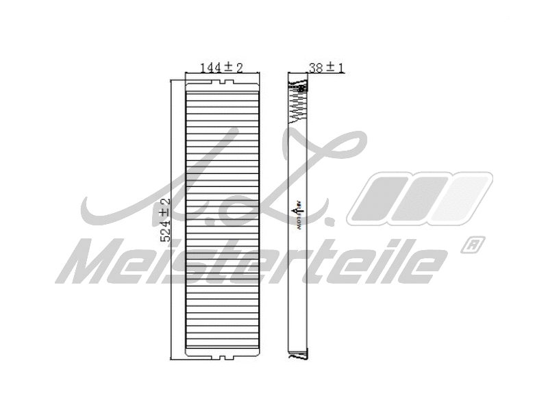Filtre, air de l'habitacle A.Z. Meisterteile AZMT-41-010-1679