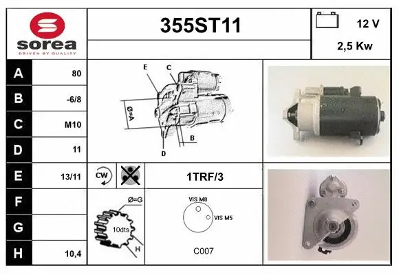 Démarreur STARTCAR 355ST11