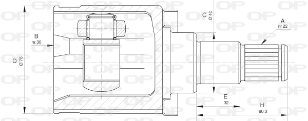 Jeu de joints, arbre de transmission OPEN PARTS CVJ5634.20