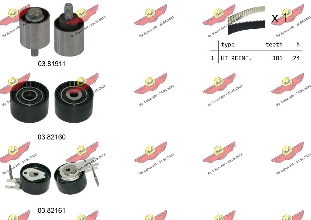 Kit de courroie crantée AUTOKIT 04.5490