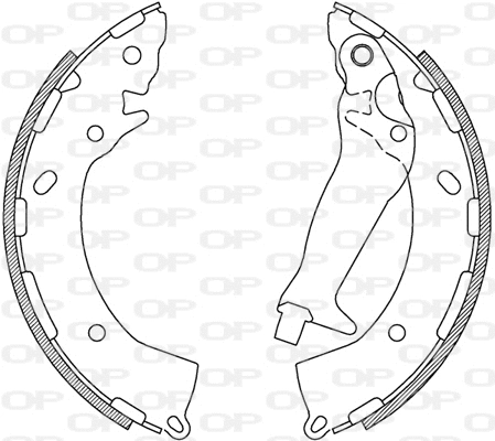 Jeu de mâchoires de frein OPEN PARTS BSA2234.00