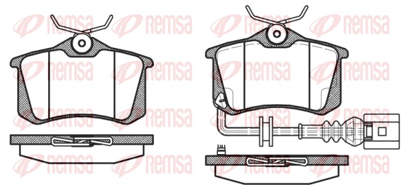 Kit de plaquettes de frein, frein à disque REMSA 0263.41