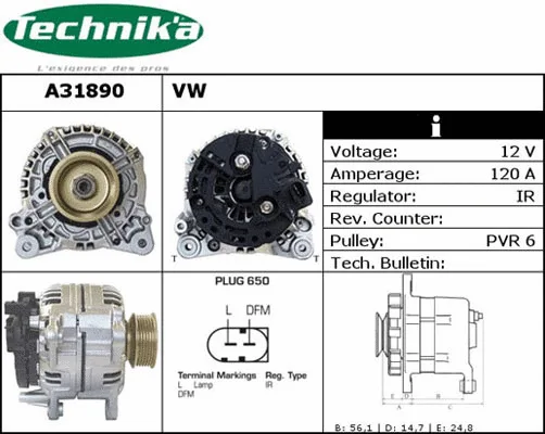 Alternateur Technika A31890