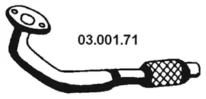 Tuyau d'échappement EBERSPÄCHER 03.001.71