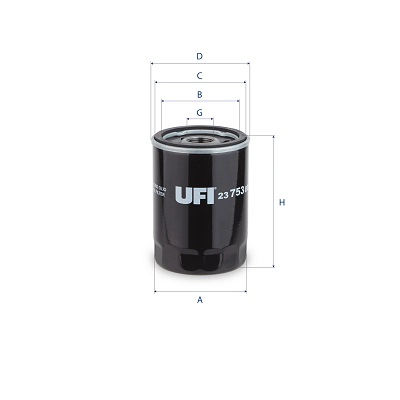 Filtre à huile UFI 23.753.00