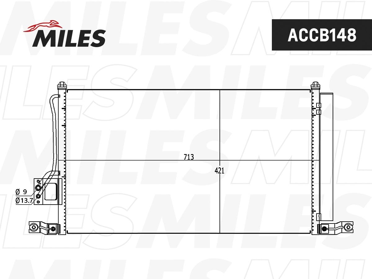 Condenseur, climatisation MILES ACCB148