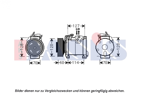 Compresseur, climatisation AKS DASIS 851914N
