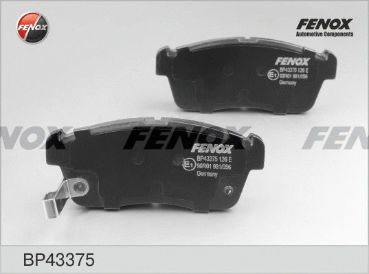 Kit de plaquettes de frein, frein à disque FENOX BP43375