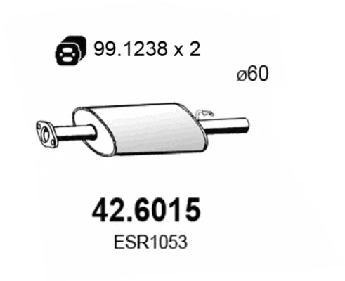 Silencieux central ASSO 42.6015