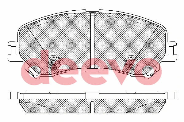 Kit de plaquettes de frein, frein à disque DEEVO BP86100