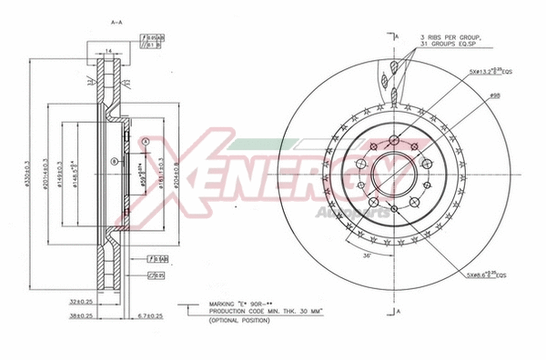 Disque de frein AP XENERGY X602901