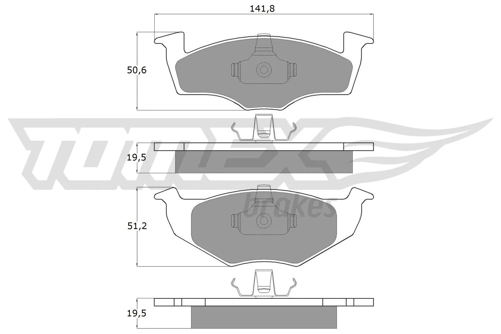 Kit de plaquettes de frein, frein à disque TOMEX Brakes TX 10-86