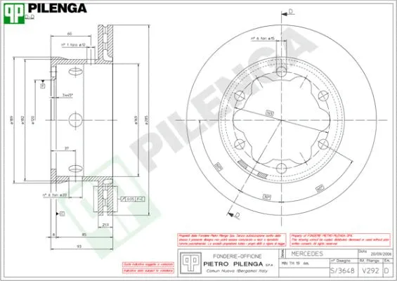 Disque de frein PILENGA V292