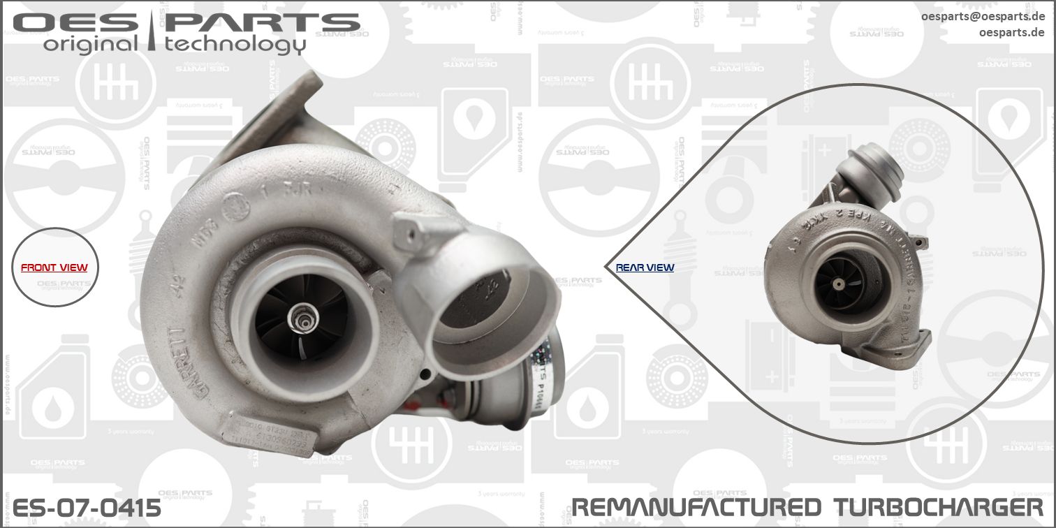 Turbocompresseur, suralimentation OES PARTS ES-07-0415