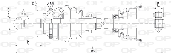 Arbre de transmission OPEN PARTS DRS6289.00