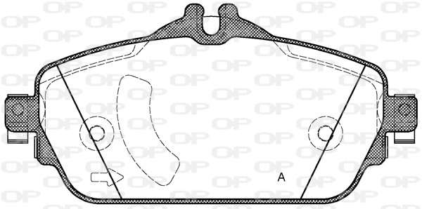 Kit de plaquettes de frein, frein à disque OPEN PARTS BPA1592.08