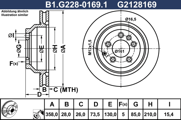 Disque de frein GALFER B1.G228-0169.1