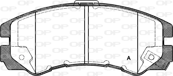 Kit de plaquettes de frein, frein à disque OPEN PARTS BPA0425.22