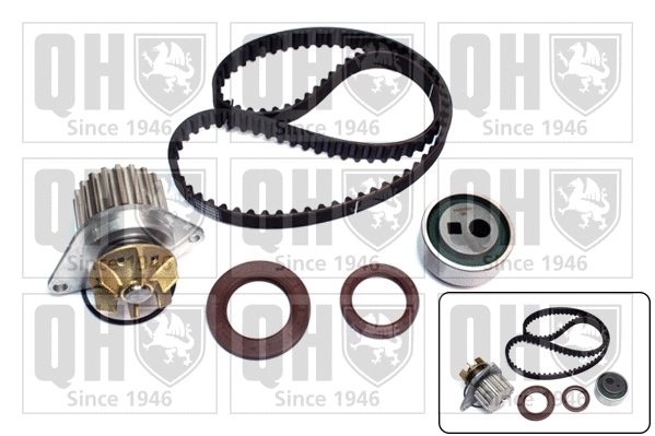 Pompe à eau + kit de courroie crantée QUINTON HAZELL QBPK1030