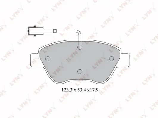 Kit de plaquettes de frein, frein à disque LYNXAUTO BD-2812