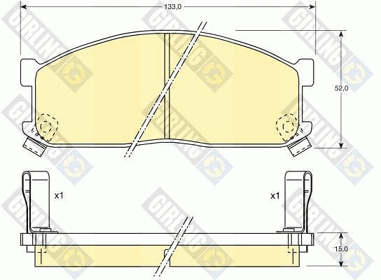 Kit de plaquettes de frein, frein à disque GIRLING 6107379