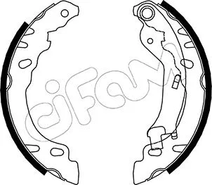 Jeu de mâchoires de frein CIFAM 153-090