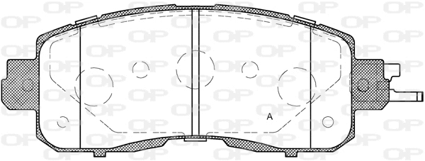 Kit de plaquettes de frein, frein à disque OPEN PARTS BPA1517.04