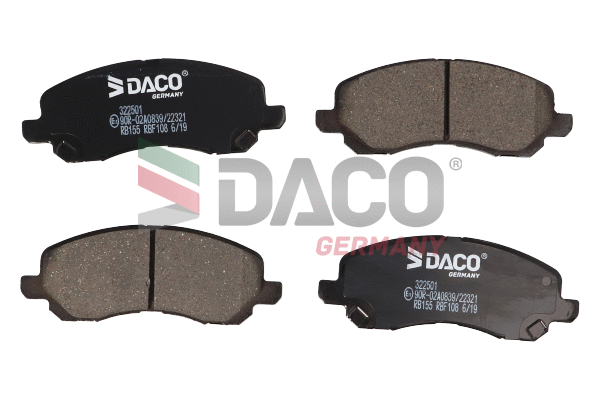 Kit de plaquettes de frein, frein à disque DACO Germany 322501