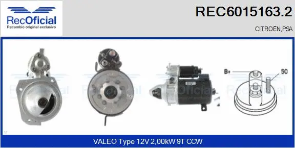Démarreur RECOFICIAL REC6015163.2