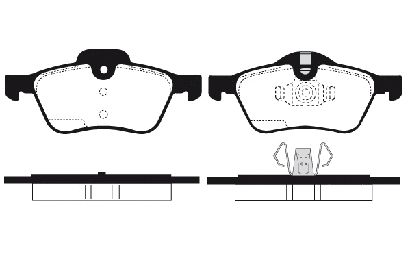 Kit de plaquettes de frein, frein à disque Technika 01347