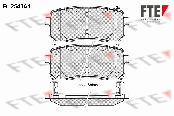 Kit de plaquettes de frein, frein à disque FTE 9010794