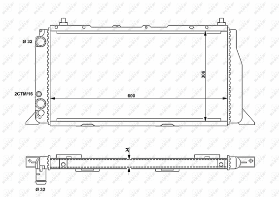 Radiateur, refroidissement du moteur NRF 54603