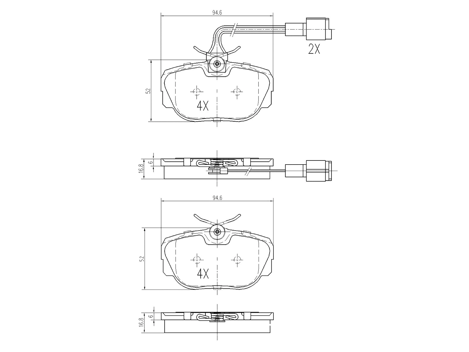 Kit de plaquettes de frein, frein à disque A.Z. Meisterteile AZMT-44-022-1379