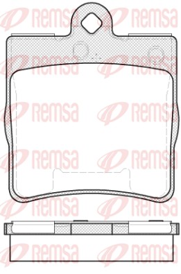 Kit de plaquettes de frein, frein à disque REMSA 0678.10