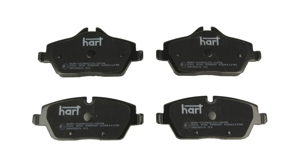 Kit de plaquettes de frein, frein à disque HART 222 406