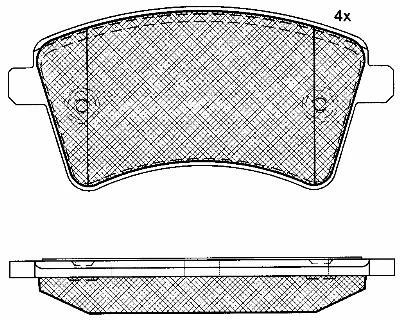 Kit de plaquettes de frein, frein à disque BSF 10937