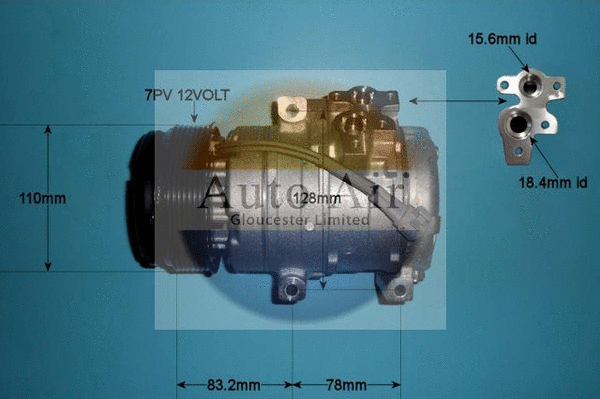 Compresseur, climatisation AUTO AIR GLOUCESTER 14-2077