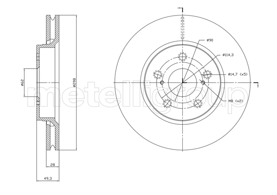 Disque de frein CIFAM 800-1840C