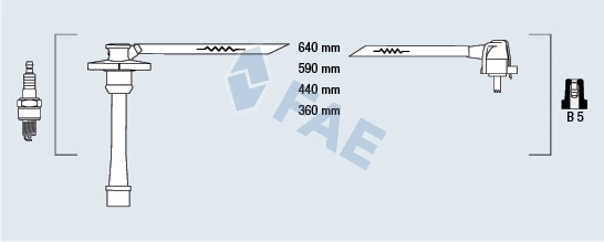 Kit de câbles d'allumage FAE 83581