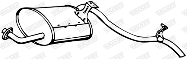 Silencieux arrière WALKER 14393